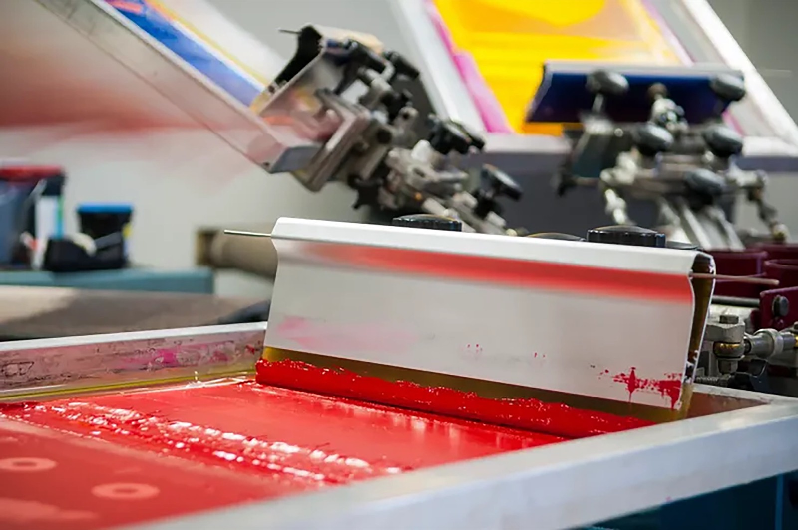 Red screen printing setup in Lafayette IN